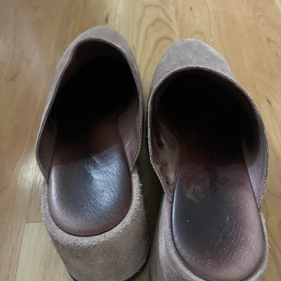 Free people platform wedge mule suede purple lilac women’s size 9 - Picture 2 of 3